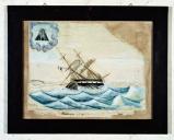 ex-voto, tableau : Bateau dans la tempête, brigantin