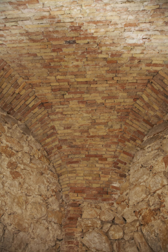 Bastion nord-ouest (5), casemate crénelée, détail pendentif de voûte.