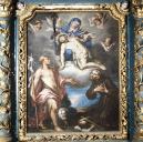 tableau : Vierge des Sept Douleurs, saint Jean Baptiste, saint François d'Assise