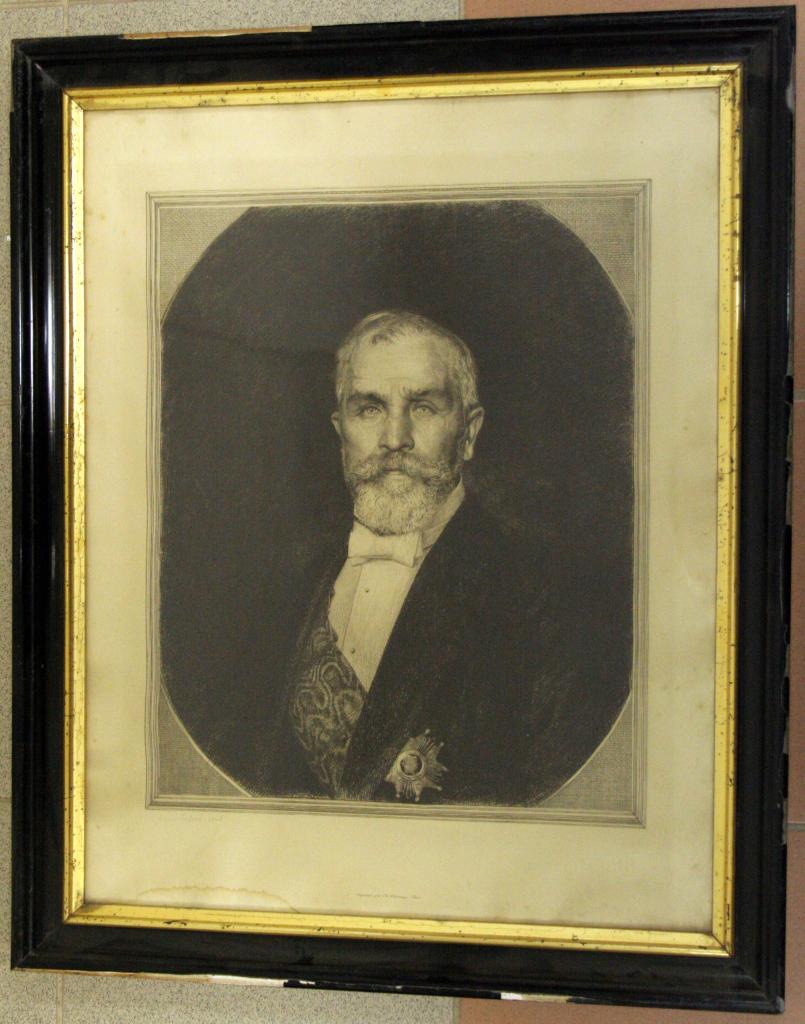 estampe, portrait du président de la République Emile Loubet