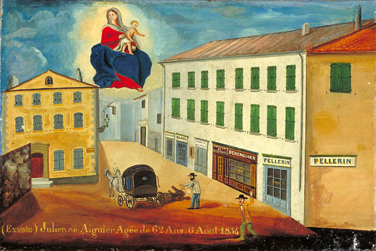 tableau, ex-voto : Accident de diligence de Julienne Aiguier