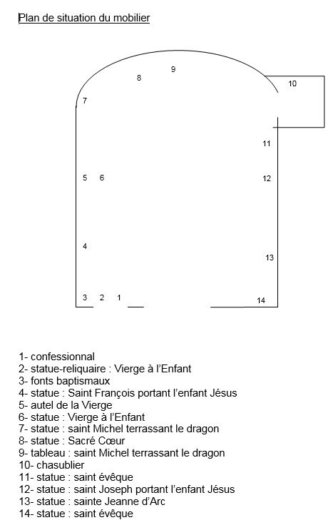 le mobilier de l'église paroissiale Saint-Martin