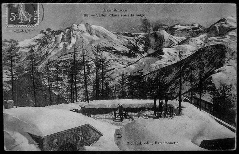 batterie, ouvrage fortifié (batterie, poste défensif) dite batterie et postes de Vallon Claus, de l'organisation défensive de l'Ubaye.