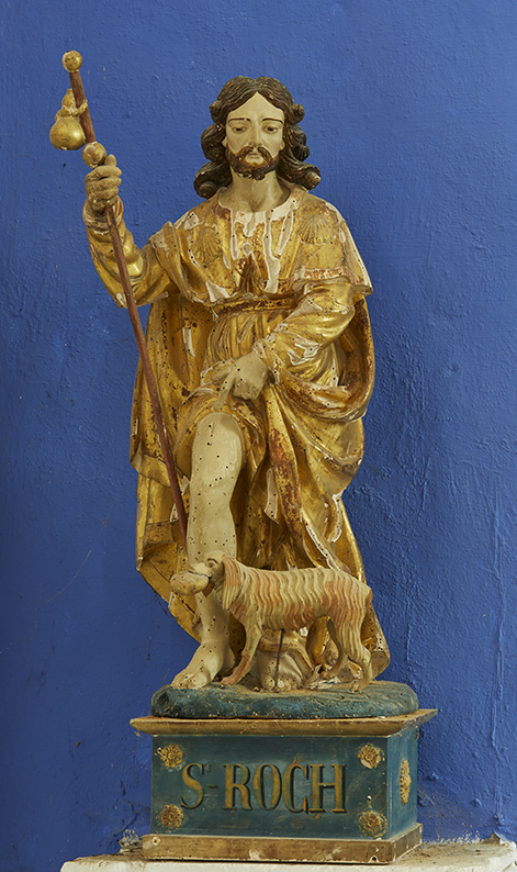 Groupe sculpté (demi-nature) : saint Roch