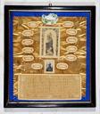 ex-voto, tableau : Vierge de Laghet et mois de l'année 1914-1915
