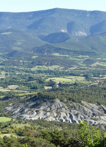 Paysage marneux, au Serre d'Enfaure.