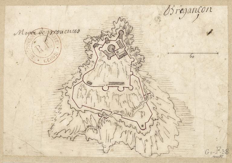 Brégançon. [Plan du fort de Brégançon, variante de projet non réalisée ?]. [vers 1580 ?]