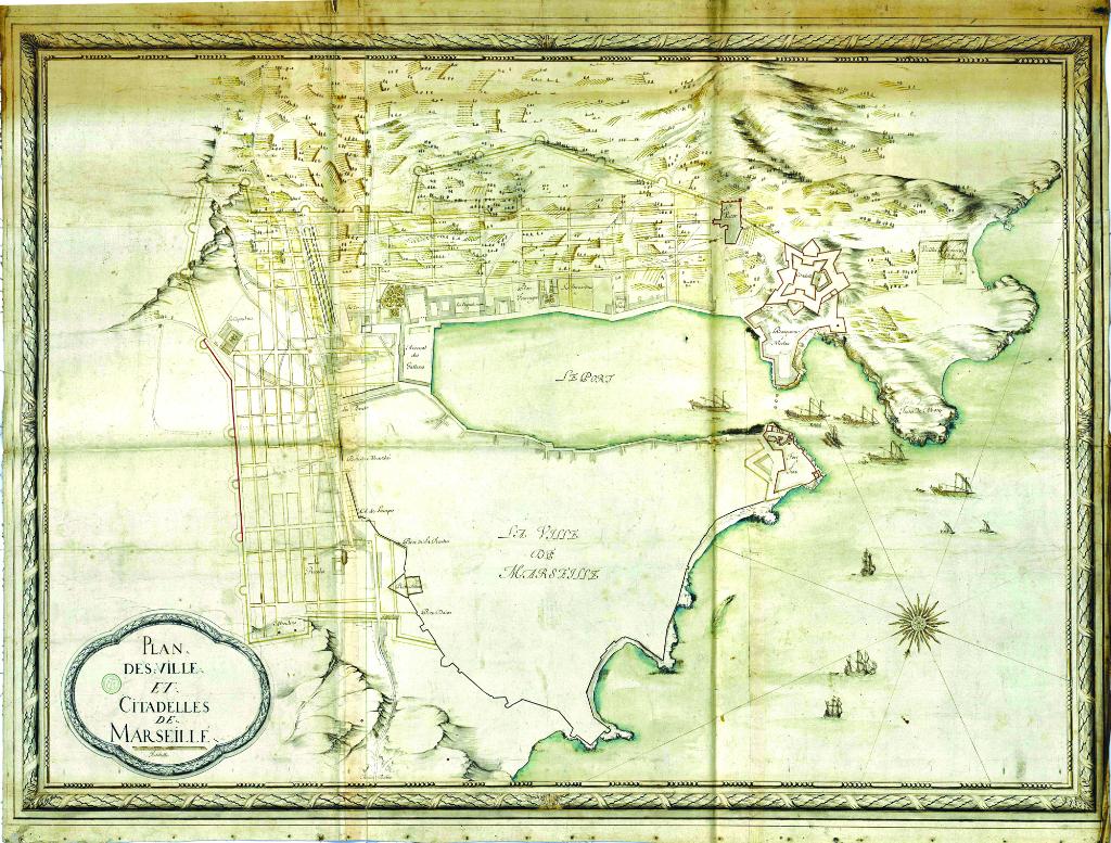 Plan des ville et citadelles de Marseille, 1671. 