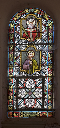Ex-voto, verrière à personnages : saint Eutrope et saint Pierre-aux-liens