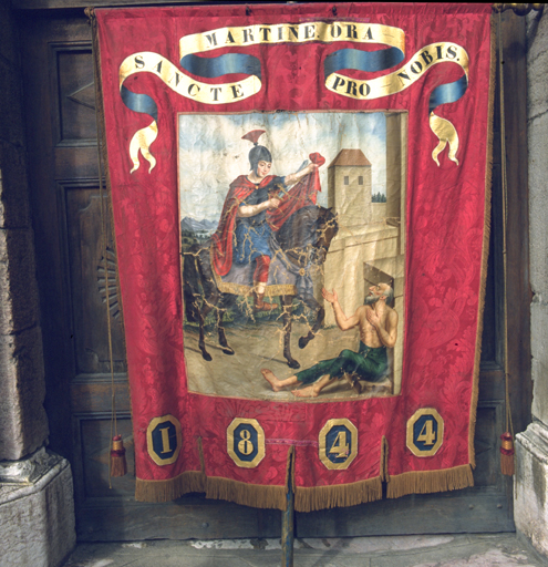 bannière de procession de saint Martin de Tours et de l'Assomption