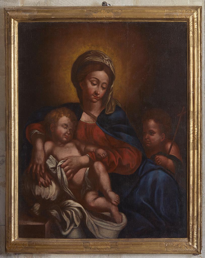 Tableau : Vierge à l'Enfant avec saint Jean Baptiste