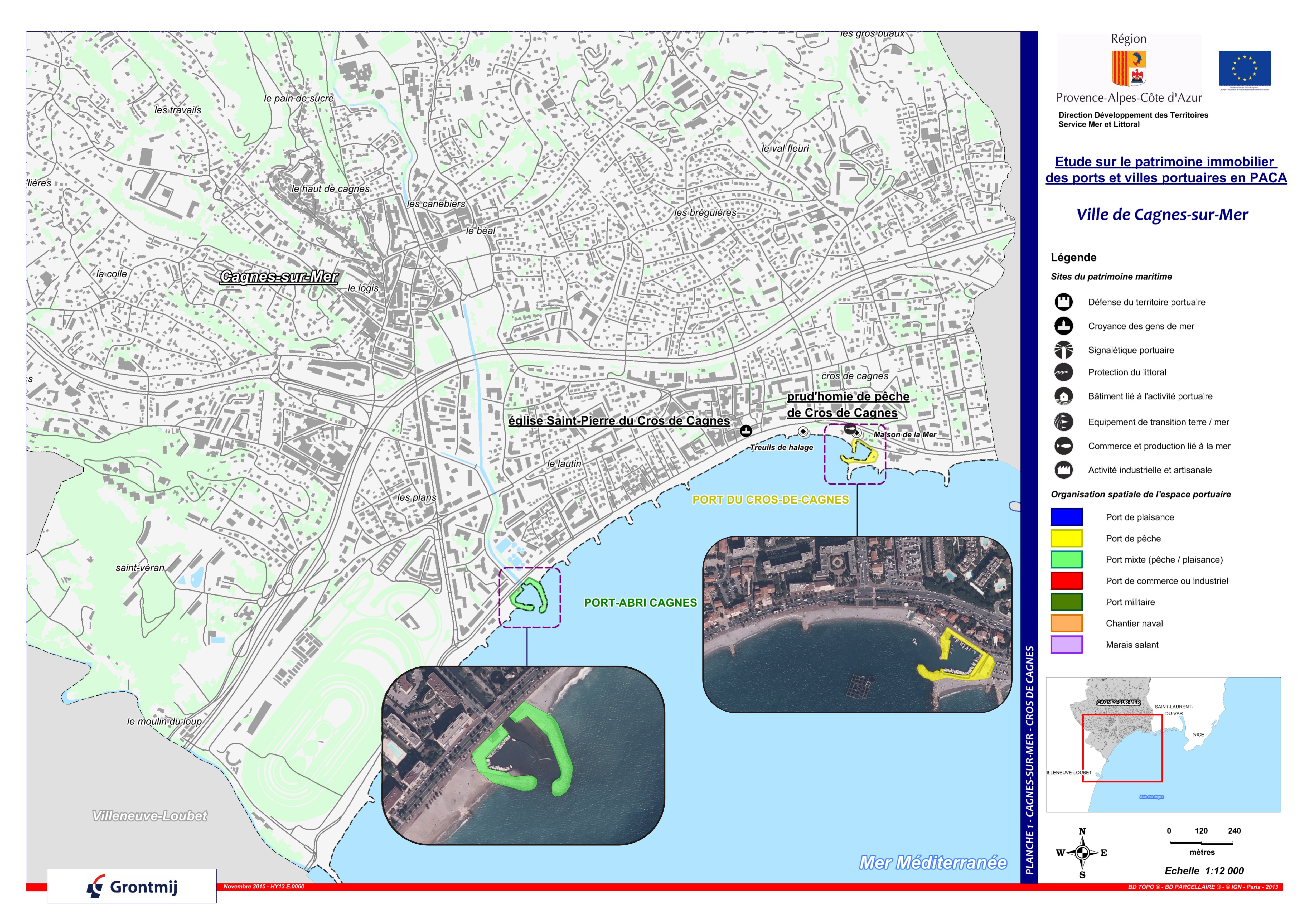 Ports et aménagements portuaires de la commune de Cagnes-sur-Mer.