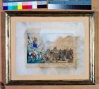 ex-voto, tableau : Prière d'une femme devant Laghet