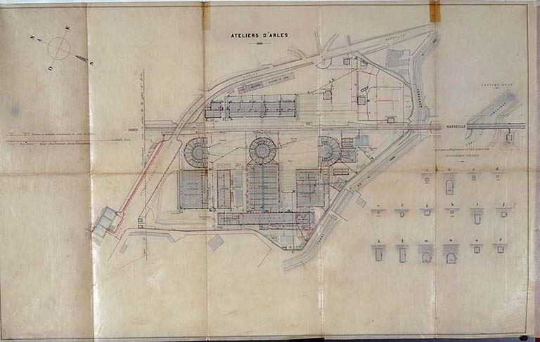 usine de matériel ferroviaire dite ateliers Sncf, actuellement établissement de bienfaisance, centre culturel, centre de formation