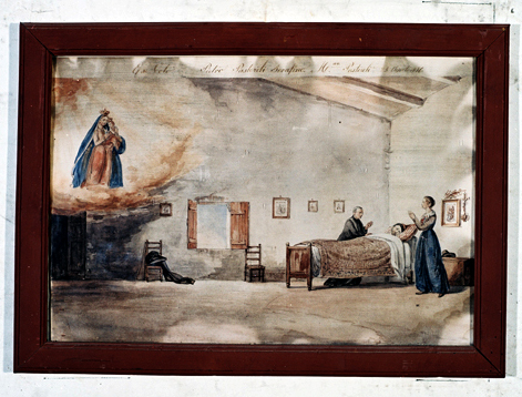 ex-voto, tableau : Demande de guérison d'un homme, Pietro Pastoreli Serafino