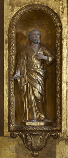 Paire de statues en pendant (petites natures) : saint Pierre et saint Paul