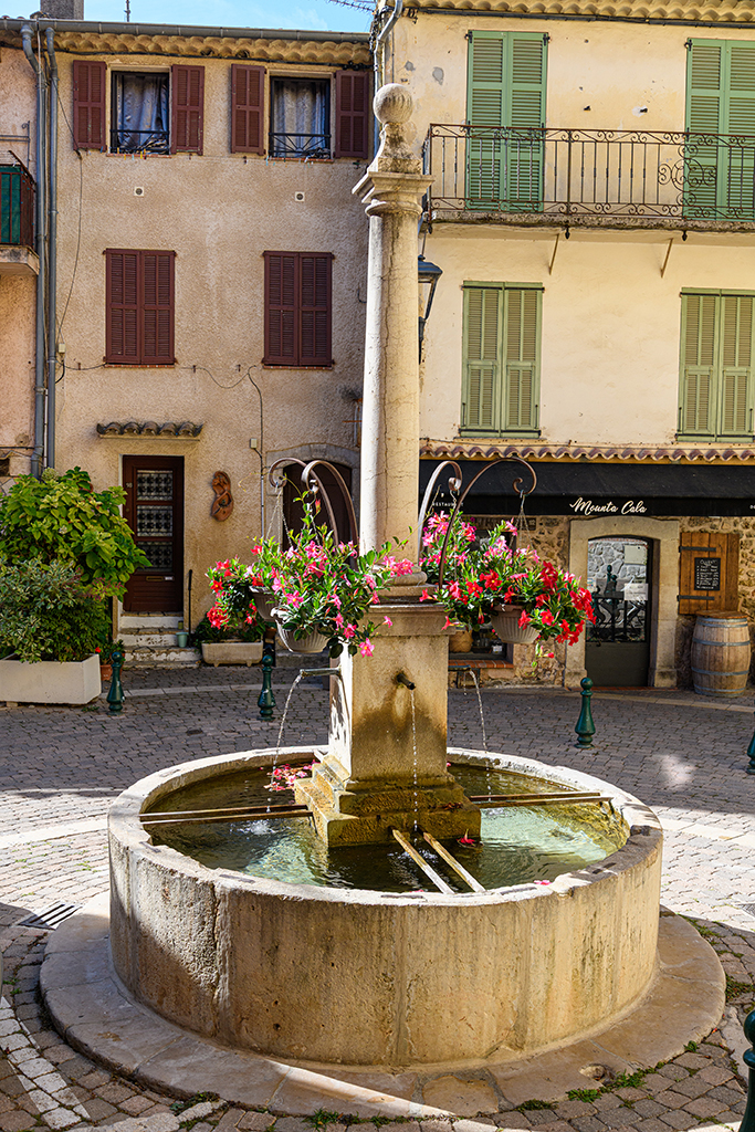Fontaine monumentale place Désiré Féraud. Vue d'ensemble prise du nord. 