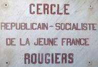 plaque décorative : cercle républicain-socialiste de la Jeune France