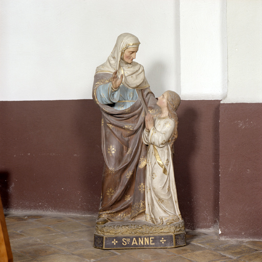 groupe sculpté (petite nature) : sainte Anne et la Vierge