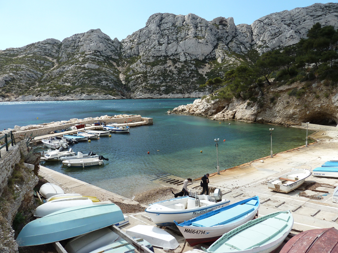 Port abri de la calanque de Sormiou