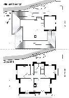 Villa René, Menton (06), plan de l'étage carré et de l'étage de comble.