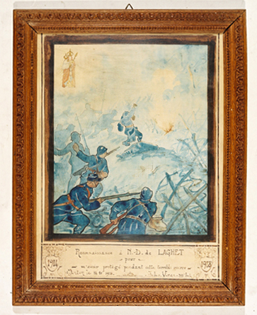 ex-voto, tableau : Combattant de la Grande Guerre, Jules Veran