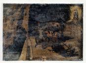 ex-voto, tableau : Charrette renversée par une voiture automobile, Grosso et Pastorelli