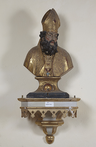 Buste-reliquaire (socle-reliquaire) : saint Martin