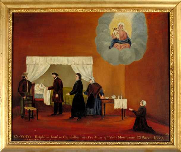 tableau, ex-voto : Demande de guérison de Delphine-Louise Camaillon