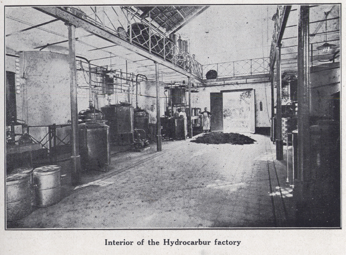 Interior of the hydrocarbur factory.