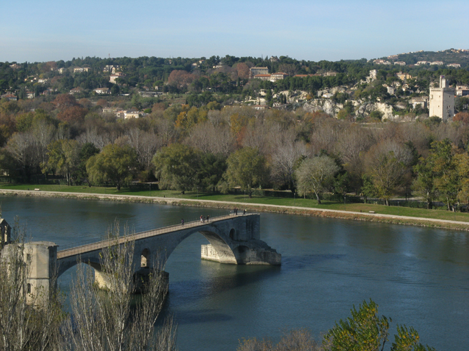 pont Saint-Bénezet ou pont d'Avignon, ses chapelles Saint-Bénezet et Saint-Nicolas et ses tours d'entrée dites Châtelet et tour Philippe-le-Bel