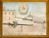 tableau, ex-voto : Accident de diligence de Joseph Allègre