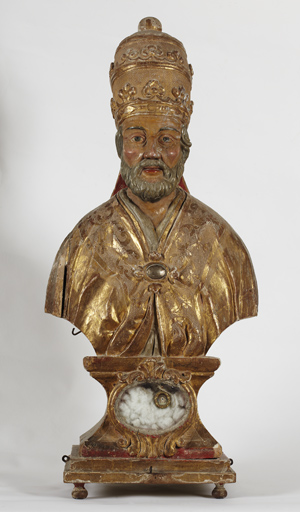 Buste-reliquaire (socle-reliquaire) : saint Pierre