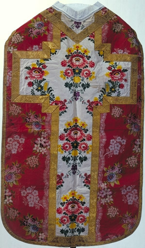 chasuble, voile de calice (ornement vert) (No 1)