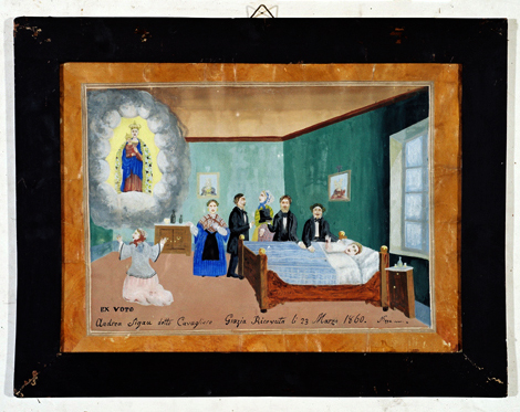 ex-voto, tableau : Demande de guérison d'un homme, Andrea Sigau