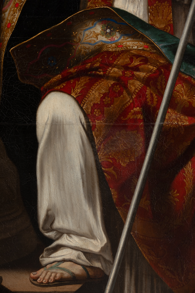 tableau : L'Education de la Vierge, avec sainte Marguerite et saint Blaise de Sébaste