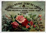 ex-voto, tableau : Bouquet de roses rouges et roses
