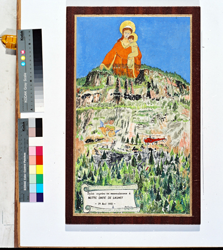 ex-voto, tableau : Sauvetage en montagne à l'hélicoptère