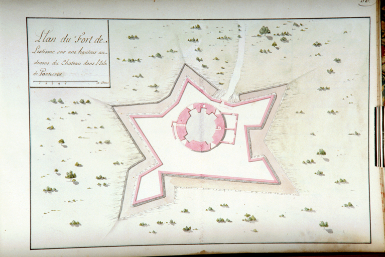 Plan du fort de l'Estissac, 1719.