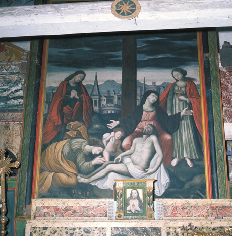 tableau d'autel : La Déploration et sainte Lucie