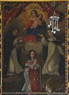 Tableau d'autel : Donation du rosaire avec Louis XIV du retable N°3