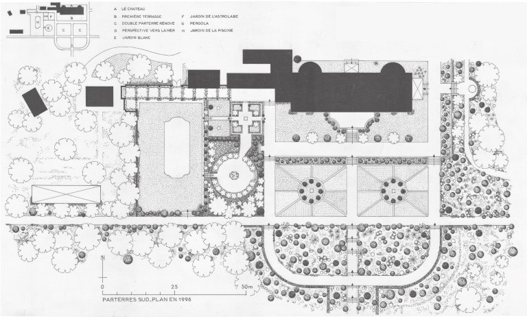 jardin d'agrément du parc du Château de la Garoupe