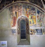 Peintures monumentales de la chapelle ouest : la Légende de sainte Catherine d'Alexandrie