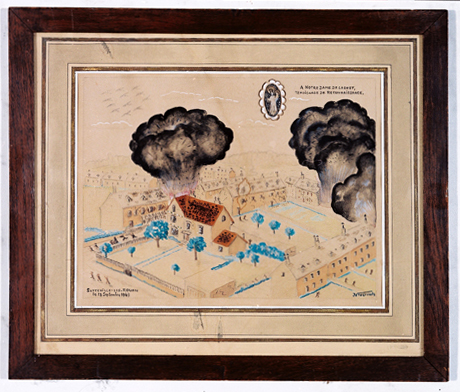 ex-voto, tableau : Bombardements de Sotteville-lès-Rouen