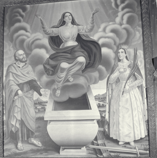 tableau : L'Assomption, saint Pierre et sainte Catherine d'Alexandrie