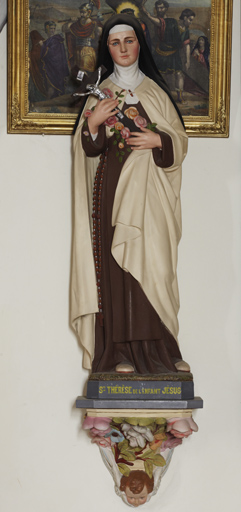 Statue (petite nature) : sainte Thérèse de l'Enfant Jésus, console