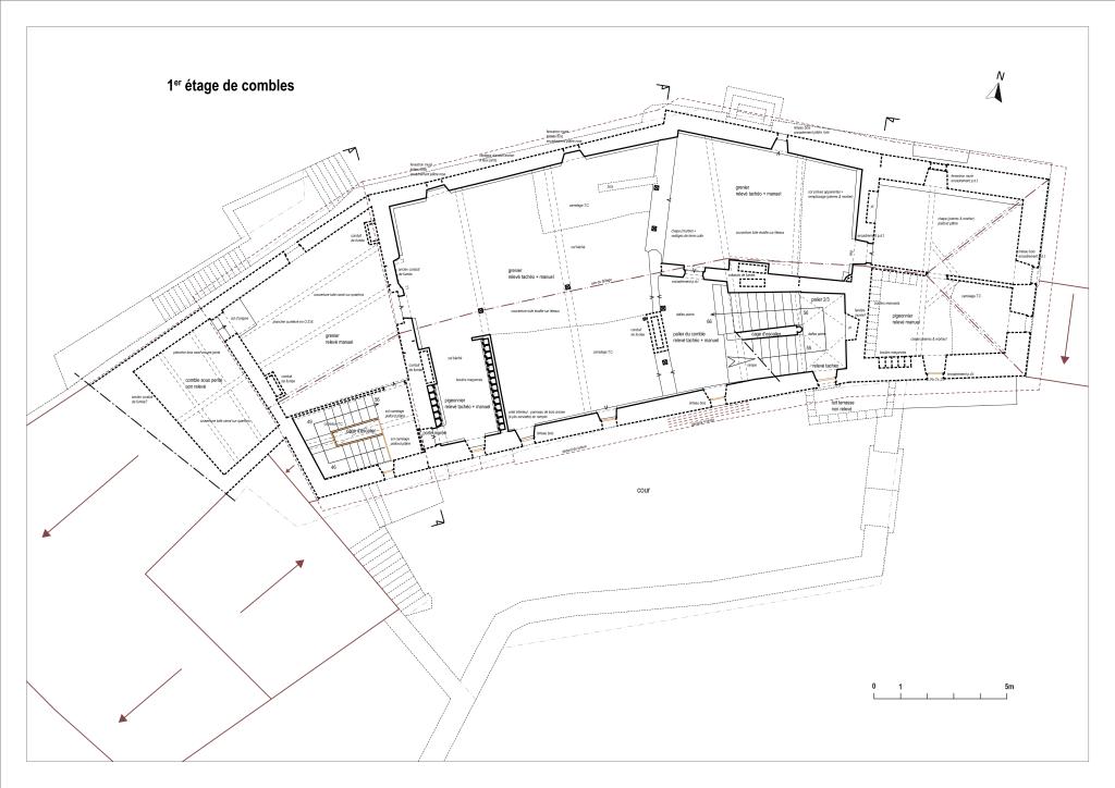 Plan du premier étage de combles
