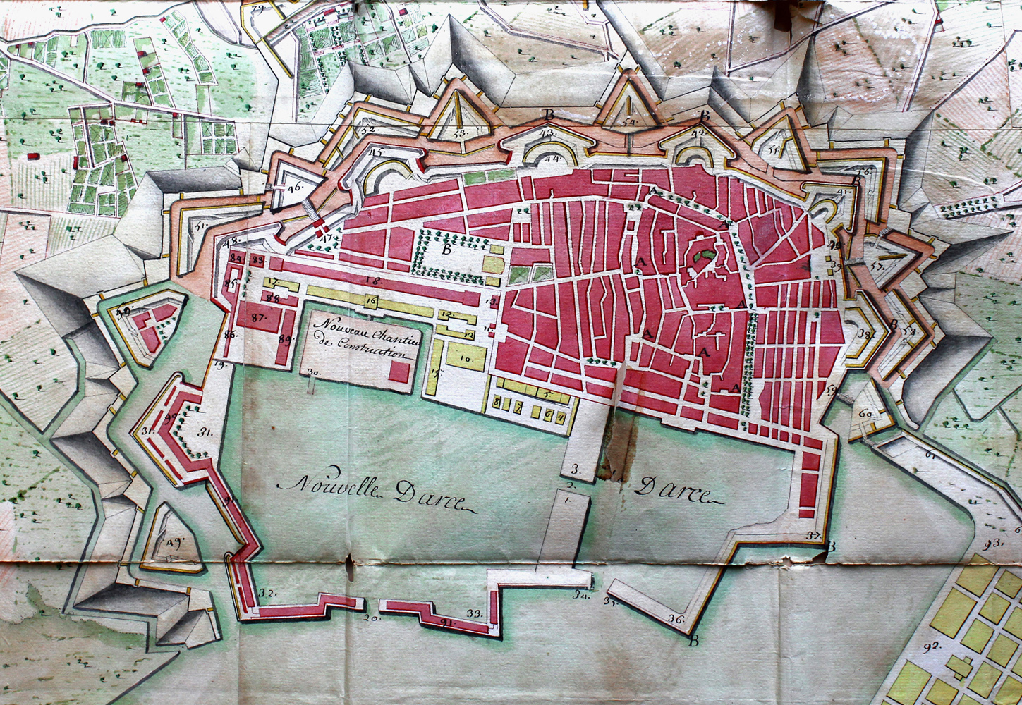 Plan de Toulon et de ses environs. 1738.