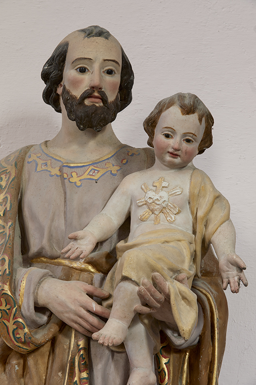 Groupe sculpté (petite nature) : saint Joseph et l'enfant Jésus