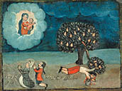 tableau, ex-voto : Chute d'un arbre